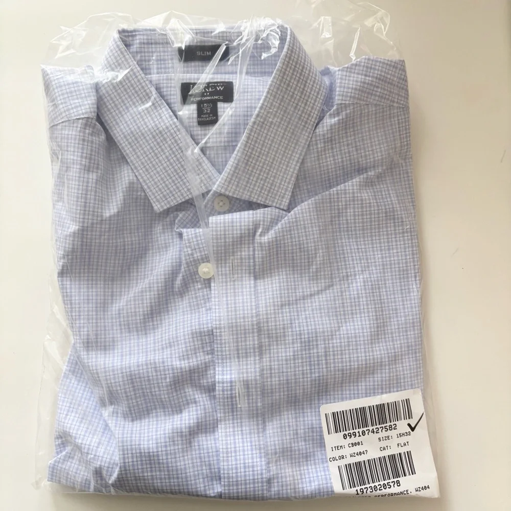 J. Crew Tailored Performance Dress Shirt White Peri